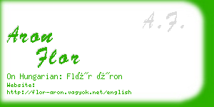 aron flor business card